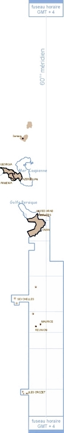  fuseau horaire GMT +4