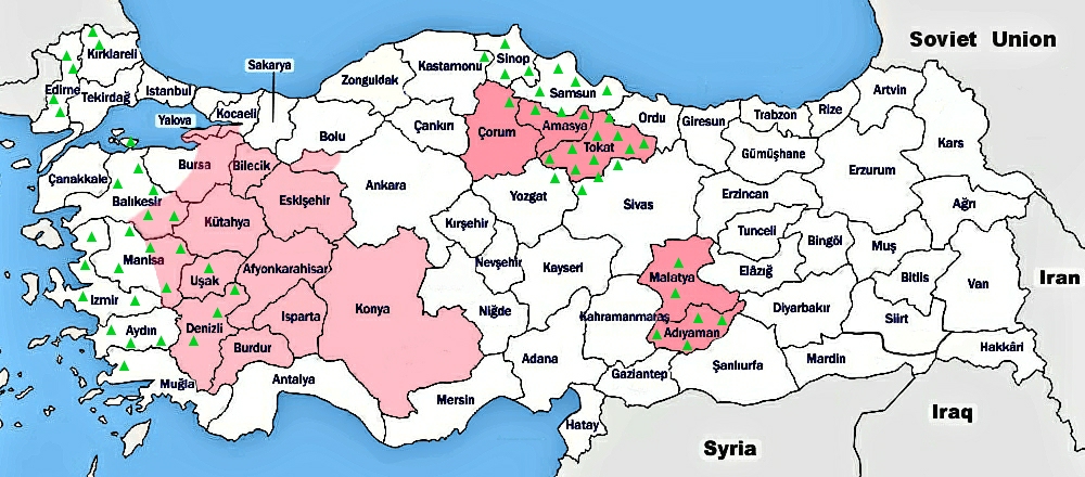 Turquie 67 provinces